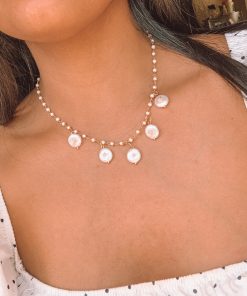 Mini pearl charm necklace MUSE Jewelry