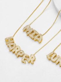 Bubble Letter Necklace (1 Letter)
