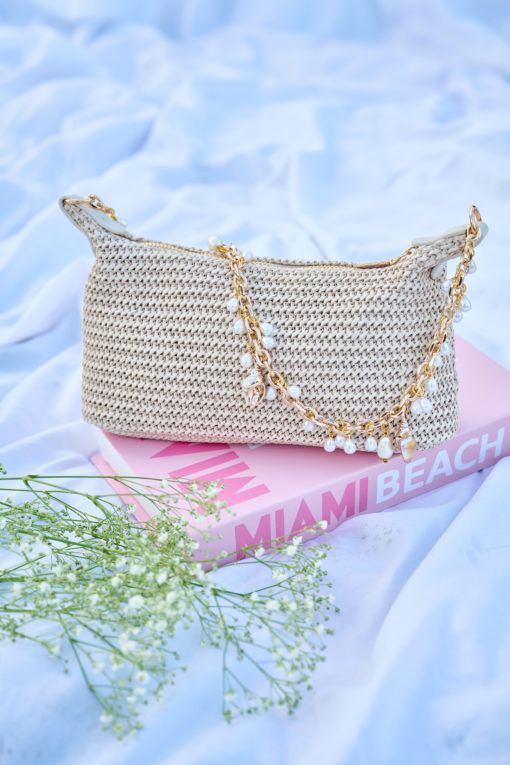 Pearl Charm Bag (Beige)