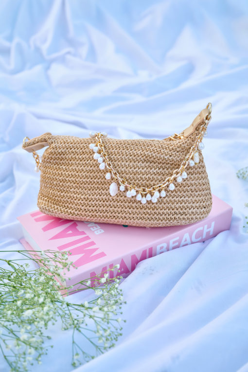Pearl Charm Bag (Khaki)