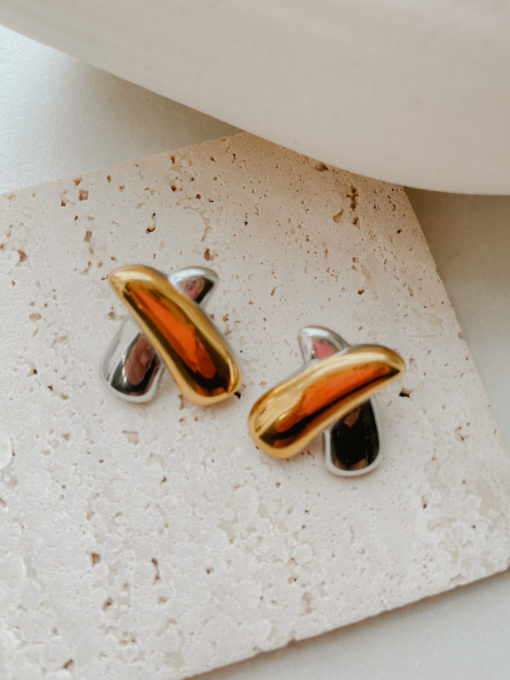 X Duo Tone Studs