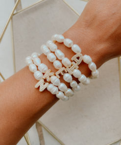 Initial Pearl Bracelet