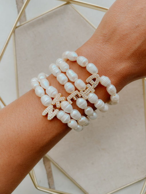 Initial Pearl Bracelet