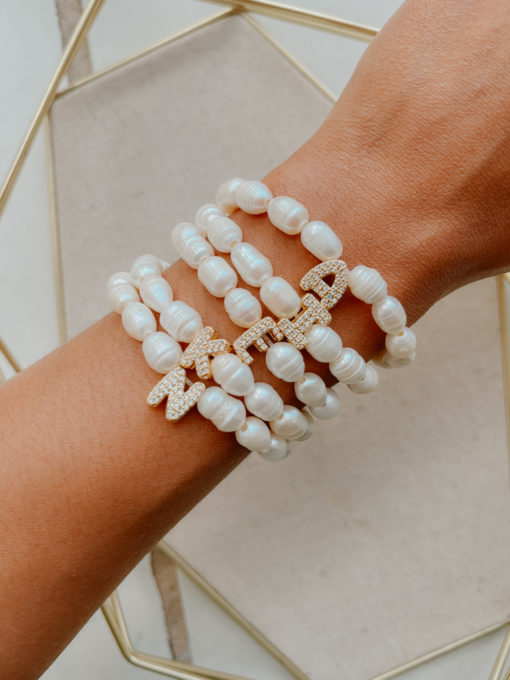 Initial Pearl Bracelet {handmade}