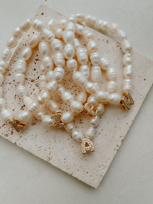 Initial Pearl Bracelet {handmade} - Image 3