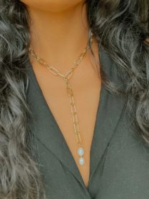 Pearl Lariat Necklace