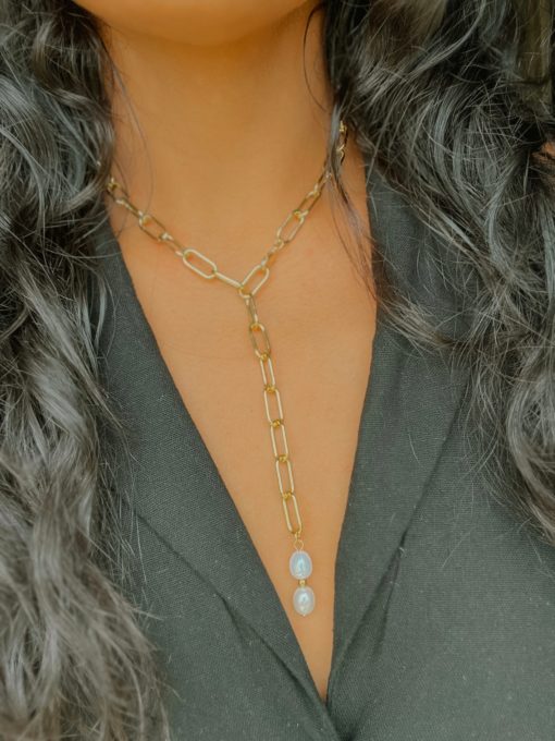 Pearl Lariat Necklace