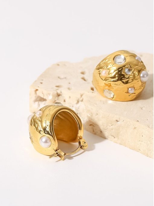 Myla Pearl Minimalist Earrings - Image 3