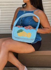 Lemonade Beaded Handbag