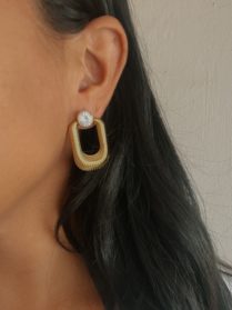 Square Rhinestone Earrings