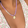 Lilac Pearl Necklace {Handmade}